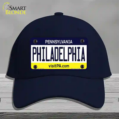 Philadelphia Pennsylvania State Novelty License Plate Hat Cotton / Navy
