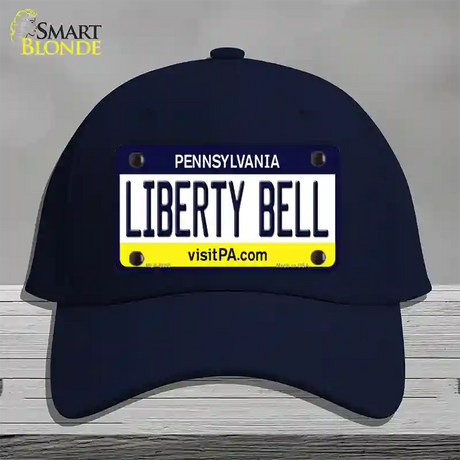 Liberty Bell Pennsylvania State Novelty License Plate Hat Cotton / Navy