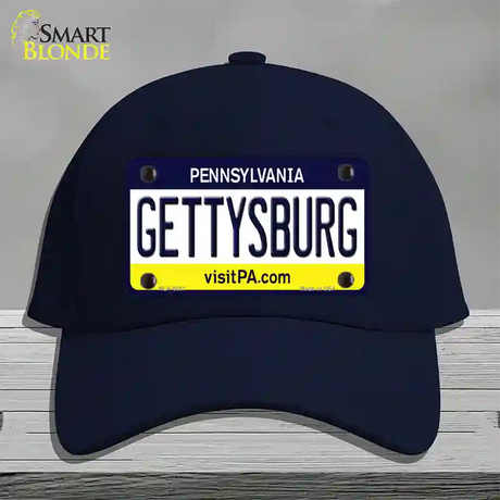 Gettysburg Pennsylvania State Novelty License Plate Hat Cotton / Navy