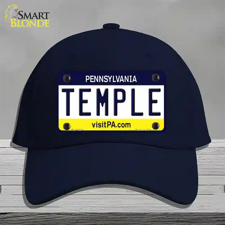 Temple Pennsylvania State Novelty License Plate Hat Cotton / Navy