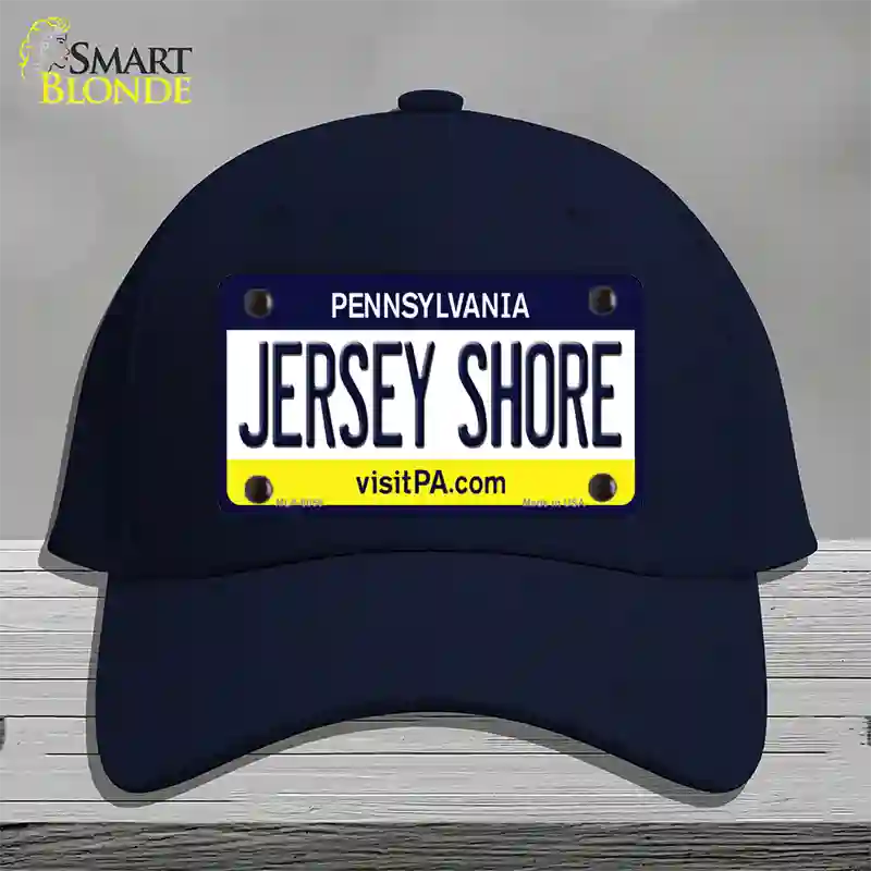 Jersey Shore Pennsylvania State Novelty License Plate Hat Cotton / Navy