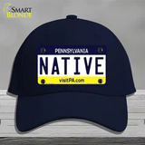 Native Pennsylvania State Novelty License Plate Hat Cotton / Navy