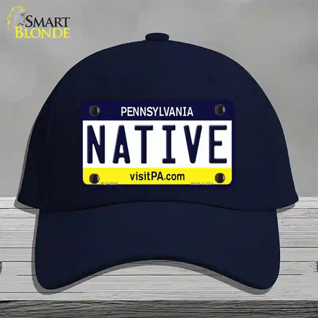 Native Pennsylvania State Novelty License Plate Hat Cotton / Navy