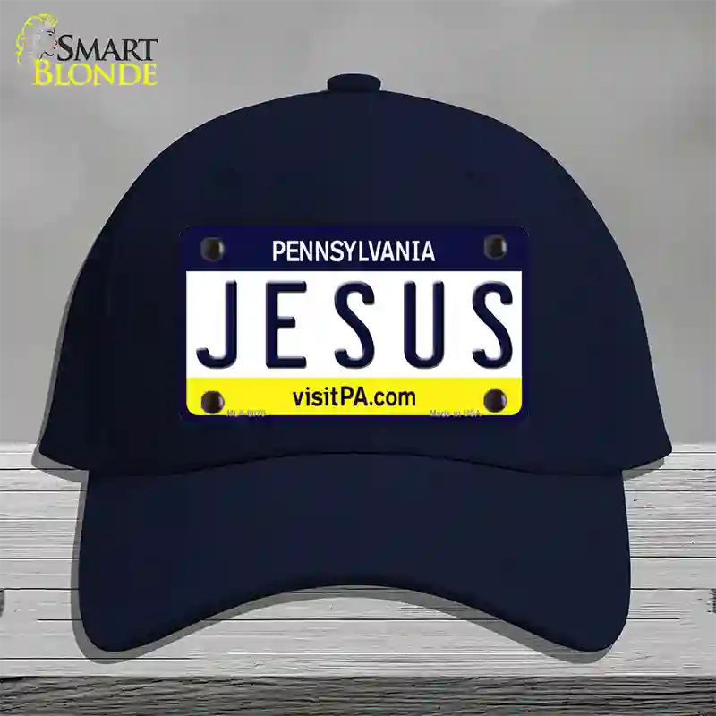 Jesus Pennsylvania State Novelty License Plate Hat Cotton / Navy
