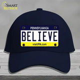 Believe Pennsylvania State Novelty License Plate Hat Cotton / Navy