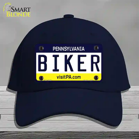 Biker Pennsylvania State Novelty License Plate Hat Cotton / Navy
