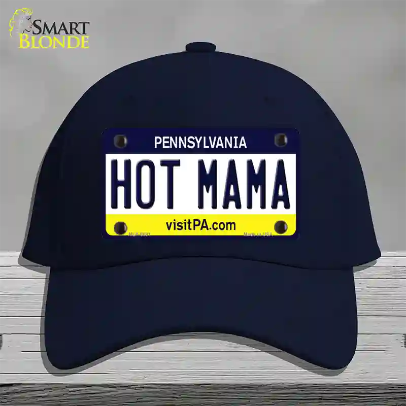 Hot Mama Pennsylvania State Novelty License Plate Hat Cotton / Navy