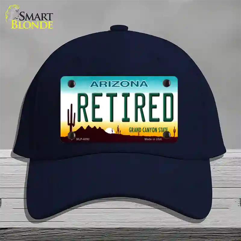 Arizona Retired Novelty License Plate Hat Cotton / Navy