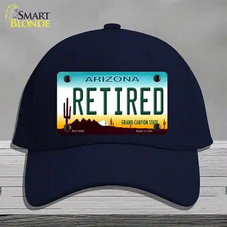 Arizona Retired Novelty License Plate Hat Cotton / Navy