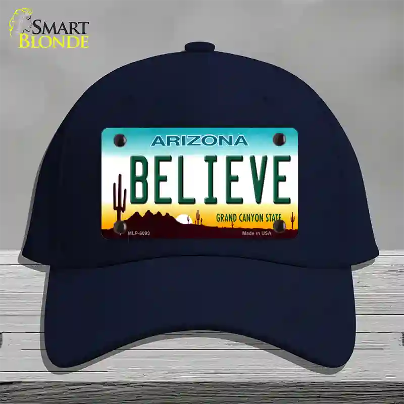 Arizona Believe Novelty License Plate Hat Cotton / Navy