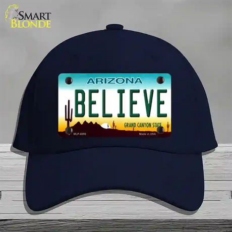 Arizona Believe Novelty License Plate Hat Cotton / Navy