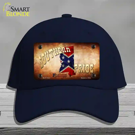 Southern Pride Mississippi Novelty License Plate Hat Cotton / Navy