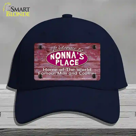 Nonnas Place Novelty License Plate Hat Cotton / Navy