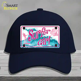 Surfer Girl Novelty License Plate Hat Cotton / Navy