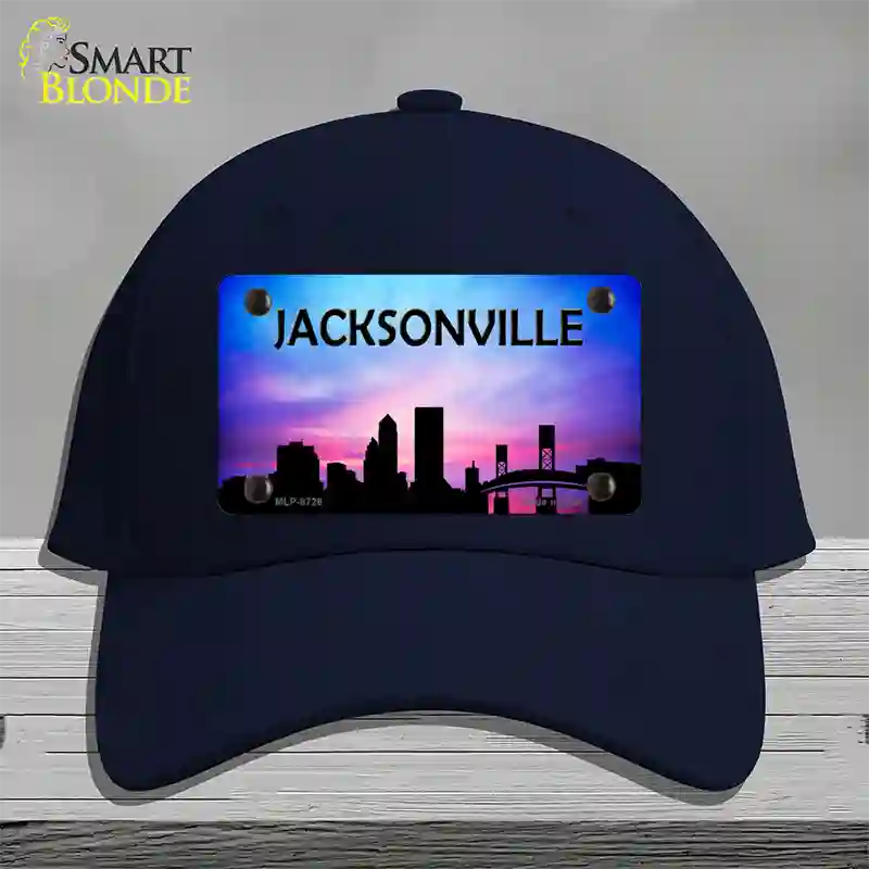 Jacksonville Silhouette Novelty License Plate Hat Cotton / Navy