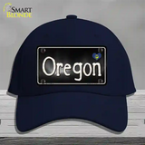 Oregon Flag Script Novelty License Plate Hat Cotton / Navy