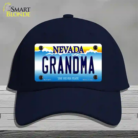 Grandma Nevada Novelty License Plate Hat Cotton / Navy
