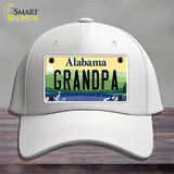 Grandpa Alabama Novelty License Plate Hat Cotton / White