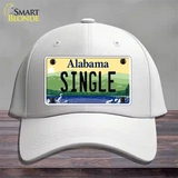 Single Alabama Novelty License Plate Hat Cotton / White