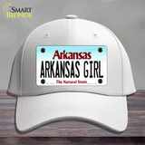 Arkansas Girl Arkansas Novelty License Plate Hat Cotton / White