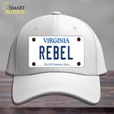 Rebel Virginia Novelty License Plate Hat Cotton / White