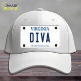 Diva Virginia Novelty License Plate Hat Cotton / White