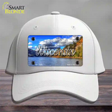 Wisconsin Colorful Lake State Novelty License Plate Hat Cotton / White