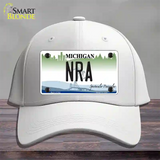 NRA Michigan Novelty License Plate Hat Cotton / White