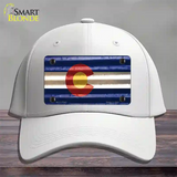 Colorado Corrugated Flag Novelty License Plate Hat Cotton White
