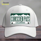 Corkscrew Pass Colorado Novelty License Plate Hat Cotton White