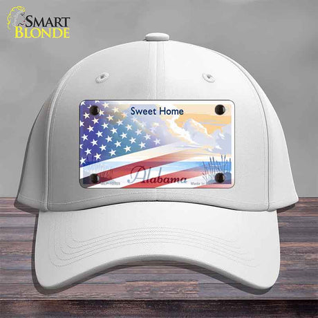 Alabama with American Flag Novelty License Plate Hat HAT-MLP-12329