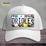 Orioles Strip Art Novelty License Plate Hat Tag Cotton White