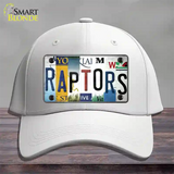 Raptors Strip Art Novelty License Plate Hat Tag Cotton White