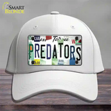 Predators Strip Art Novelty License Plate Hat Tag Cotton White