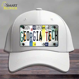 Georgia Tech Strip Art Novelty License Plate Hat Tag Cotton White