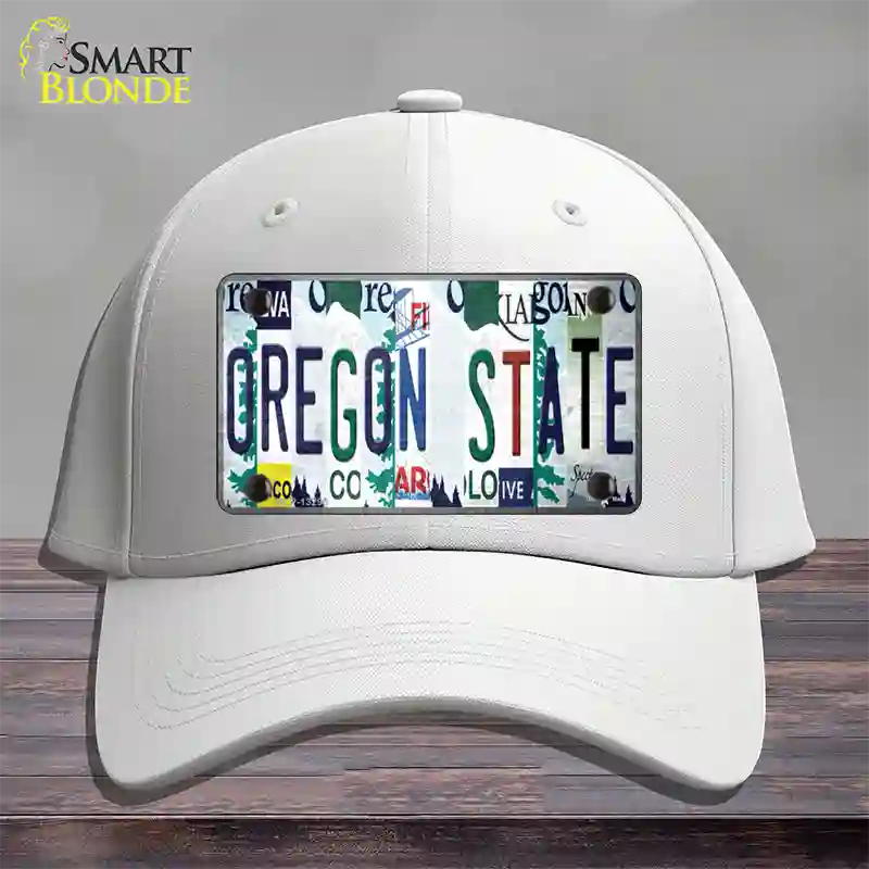 Oregon State Strip Art Novelty License Plate Hat Tag Cotton White