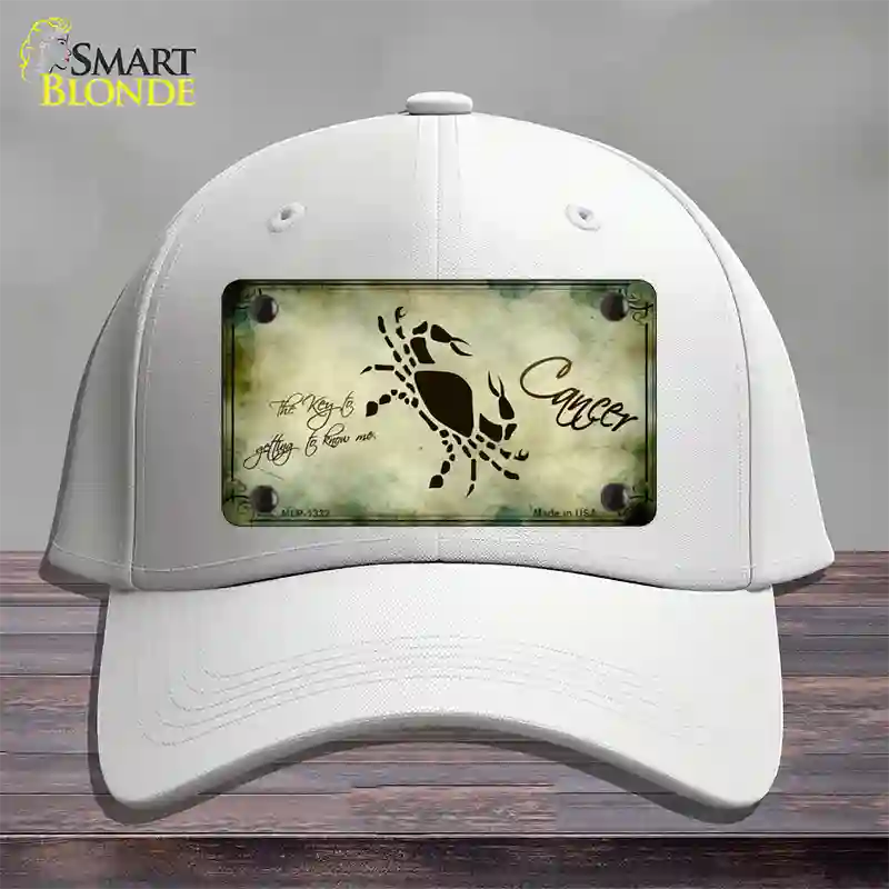 Cancer Zodiac Novelty License Plate Hat Cotton / White