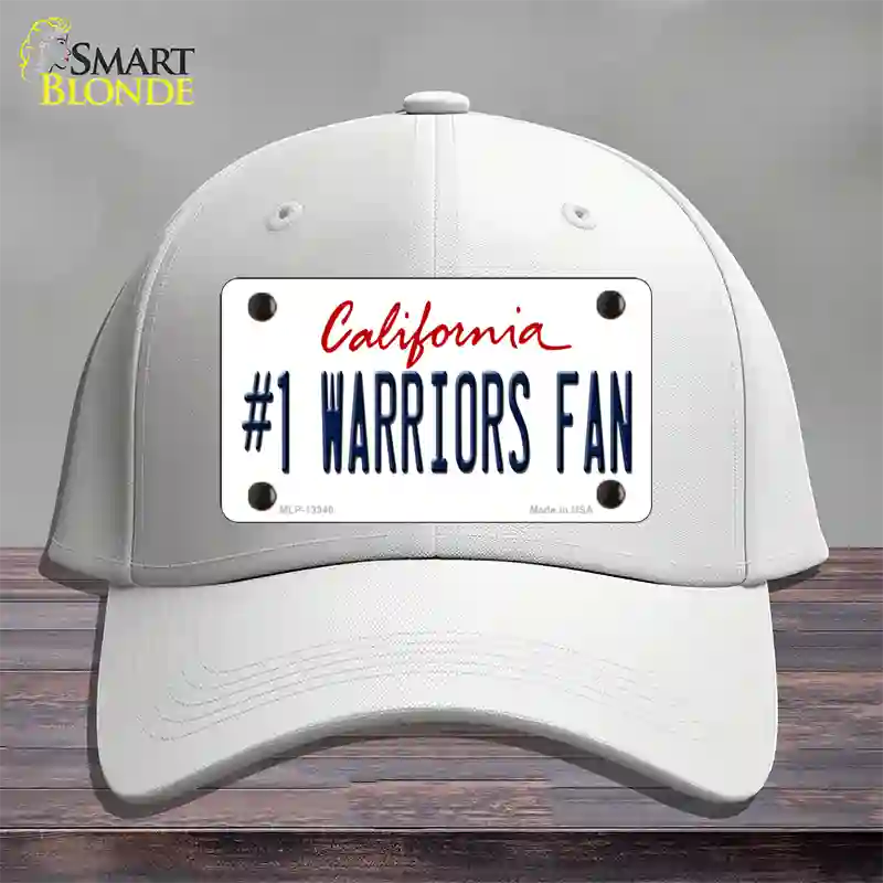 Number 1 Warriors Fan Novelty License Plate Hat Tag Cotton White