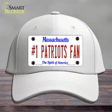 Number 1 Patriots Fan Novelty License Plate Hat Tag Cotton / White