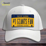 Number 1 Giants Fan New York Novelty License Plate Hat Tag Cotton White