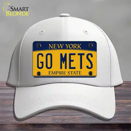 Go Mets Novelty License Plate Hat Tag Cotton / White