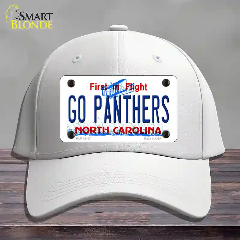 Go Panthers North Carolina Novelty License Plate Hat Tag Cotton White