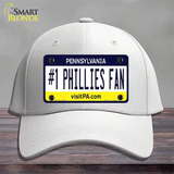 Number 1 Phillies Fan Novelty License Plate Hat Tag Cotton / White