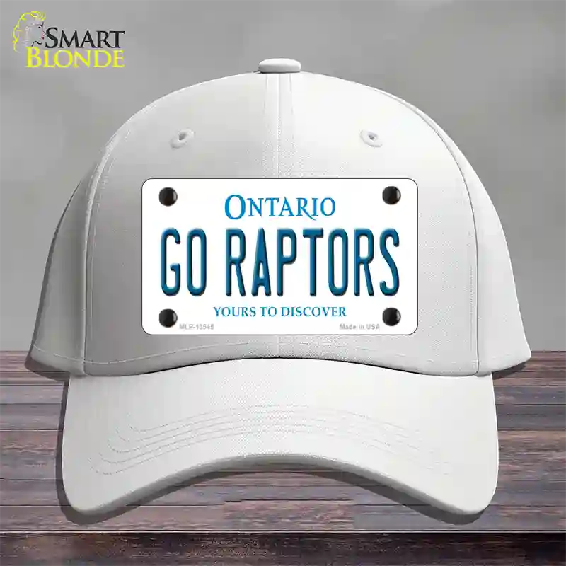 Go Raptors Novelty License Plate Hat Tag Cotton White