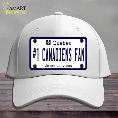 Number 1 Canadiens Fan Novelty License Plate Hat Tag Cotton / White