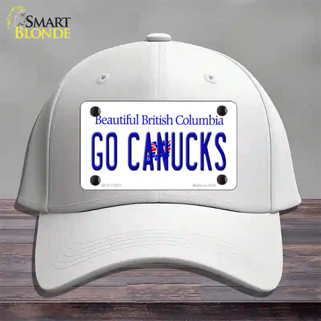 Go Canucks Novelty License Plate Hat Tag Cotton / White