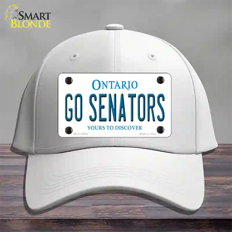Go Senators Novelty License Plate Hat Tag Cotton White