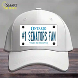 Number 1 Senators Fan Novelty License Plate Hat Tag Cotton White