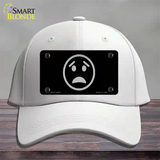 Worried Black Novelty License Plate Hat Tag Cotton White