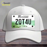Too Cute For You Novelty License Plate Hat Tag Cotton White